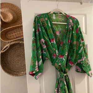 Printfresh Cotton Poplin Robe Antelope’s Forest (Green)